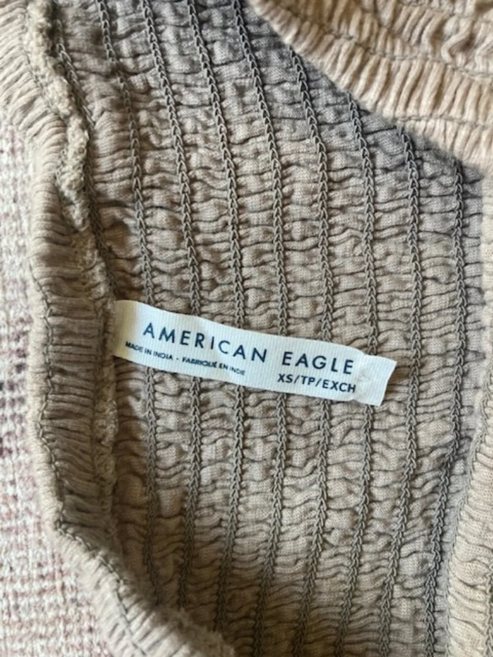 American Eagle Strapless Tube Smocked Jumpsuit Size XS_4